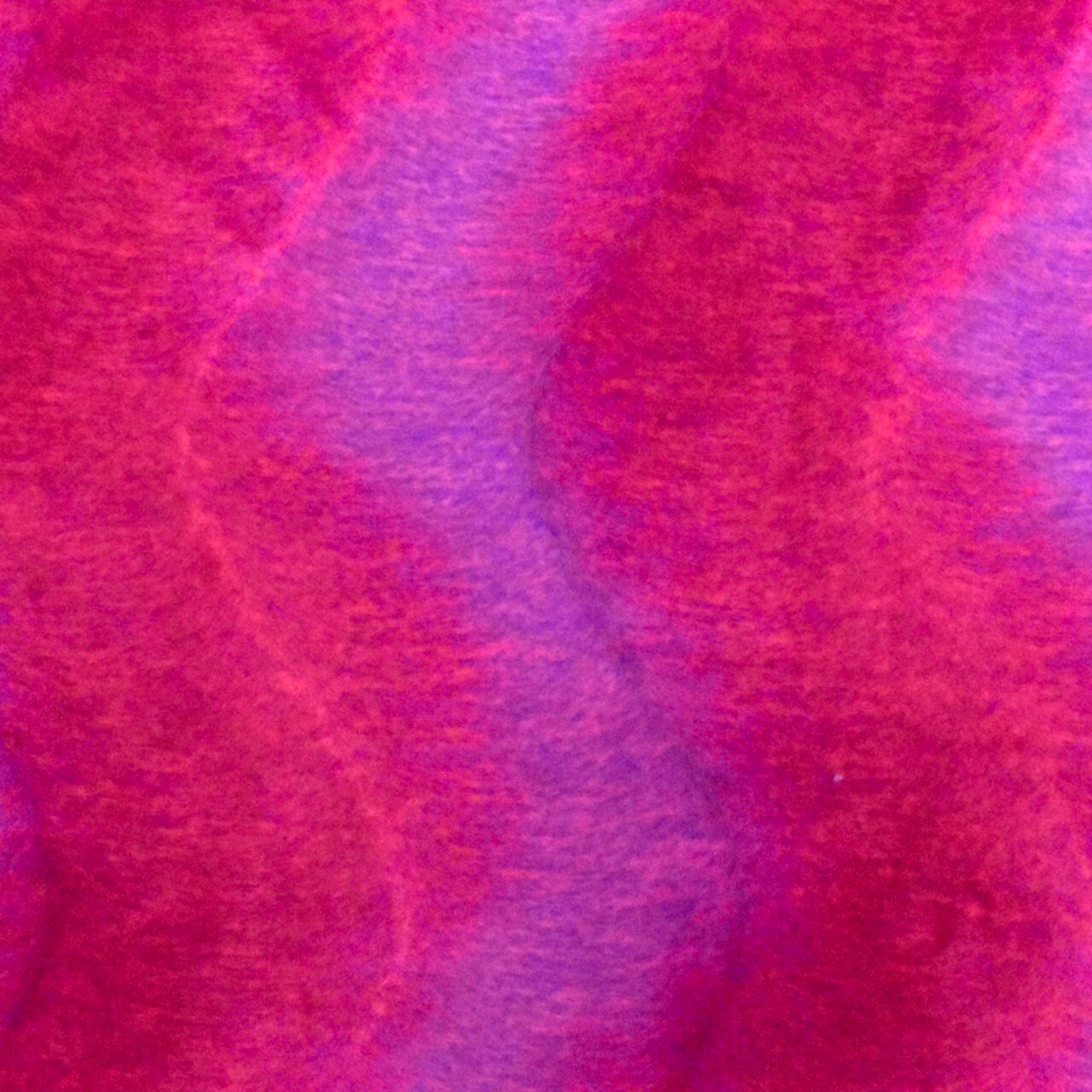 Hot Pink-Purple Wave Texture Polyester Faux Fur Knit Fabric By the Yard